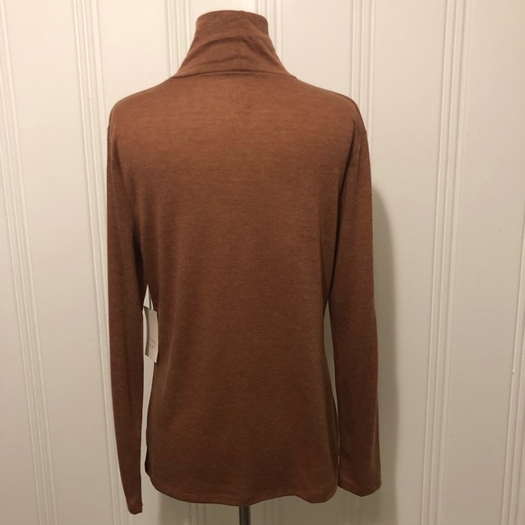 A New Day Mock Neck Long Sleeve Rust Color Large - Picture 4 of 12